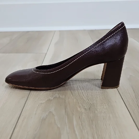 Vintage Prada Dark Brown Leather Heels - Picture 4 of 15